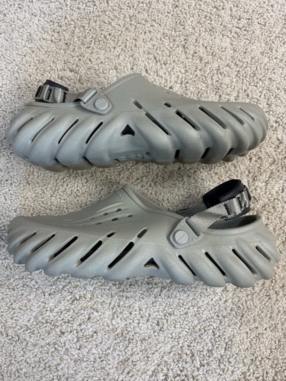Men's CROCS Grey Atmosphere ECHO Outdoor CLOGS Camp SHOES  11